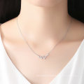 New Fashion Women Super Flash CZ Diamond 925 Sterling Silver Necklace